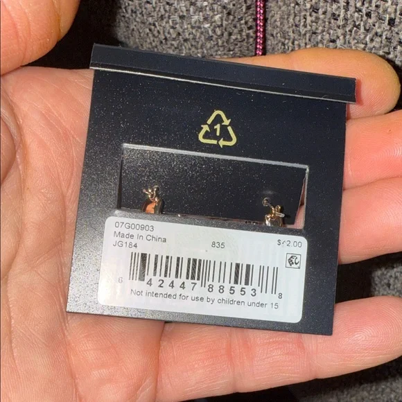 Givenchy Gold and Pink Crystal Earrings - Picture 5 of 5